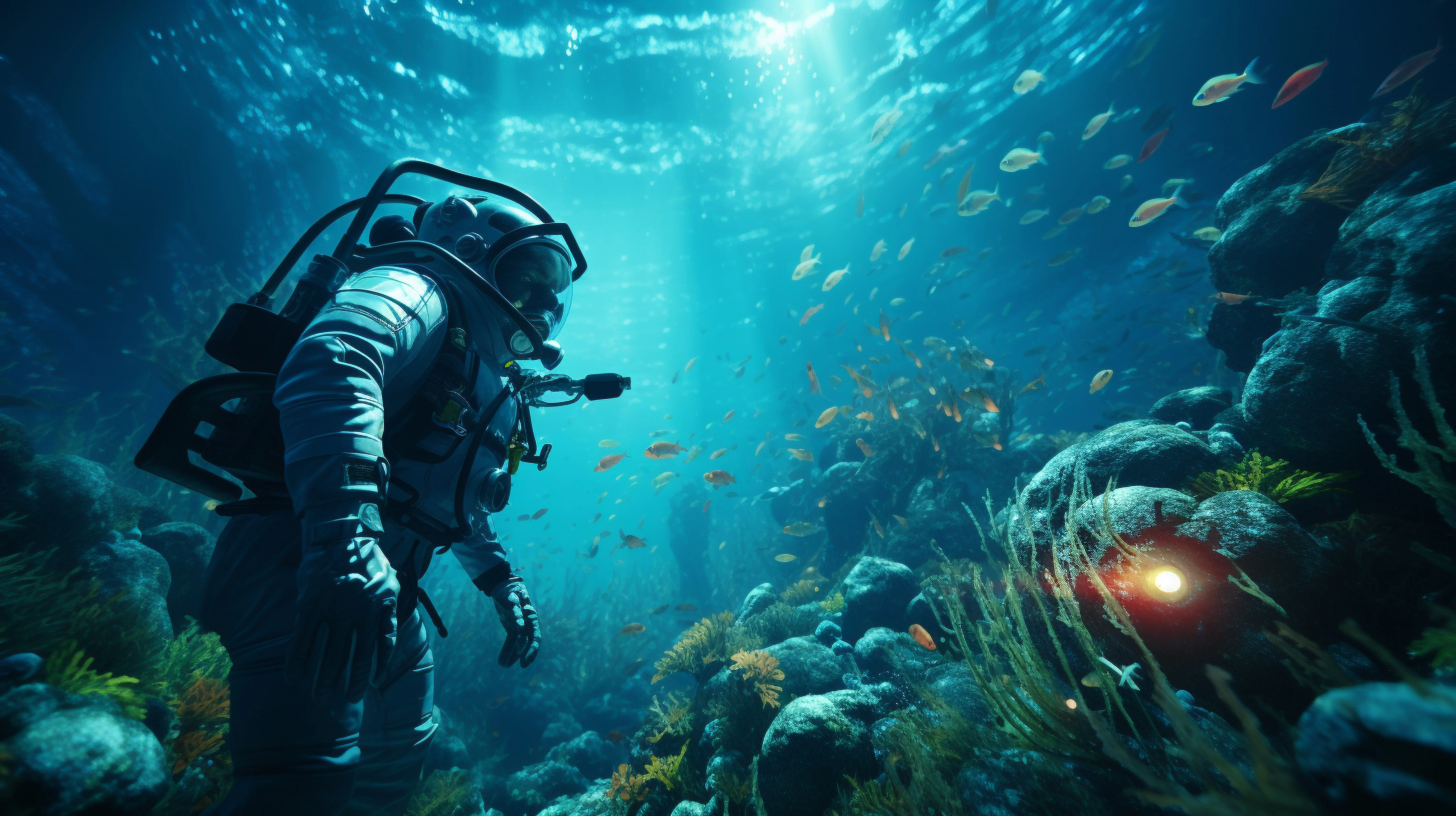 Stockfoto: HD 8K Hintergrundbild eines Raumanzugs